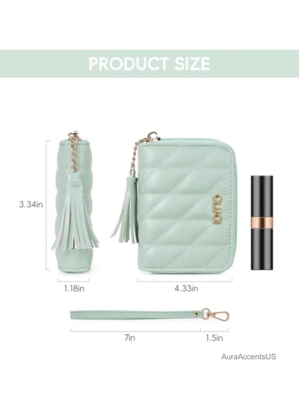 Women's Leather Slim Bifold Wallet with Removable ID Window & Card Slots
